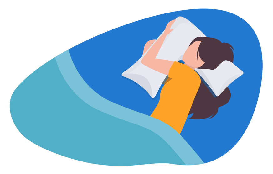 Sleeping on a V pillow